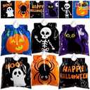 JOYIN 60 Pcs Halloween Drawstring Candy Bags, Small Trick or Treat Goodie Bags Bulk, 6 Designs Halloween Plastic Gift Bag for Kids Trick or Treating, Boys Girls Party Favors Supplies, Classroom Gifts