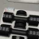 EAST MOUNT Juego de 2 mancuernas ajustables de 5 libras, peso libre total de 10 libras, peso libre 6 en 1, pesas de mano para mujer, para el hogar, oficina, gimnasio, entrenamiento, 2 libras, 3 (Negro -)