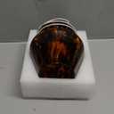 USB Plug-in Vintage Mushroom Lamp Small Bedside Table Lamp with 3 Temperature LED Bulb,Free Dimming Nights Light for Bedroom/Living Room/Entryway/Corner Decor New Home Gift (Golden Amber)