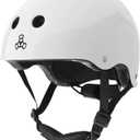 Triple Eight Lil 8 Kids Helmet  Ideal for Biking, Skateboarding, in-Line Skating, Rollerblading and Scooter (One Size, WHITE GLOSSY)