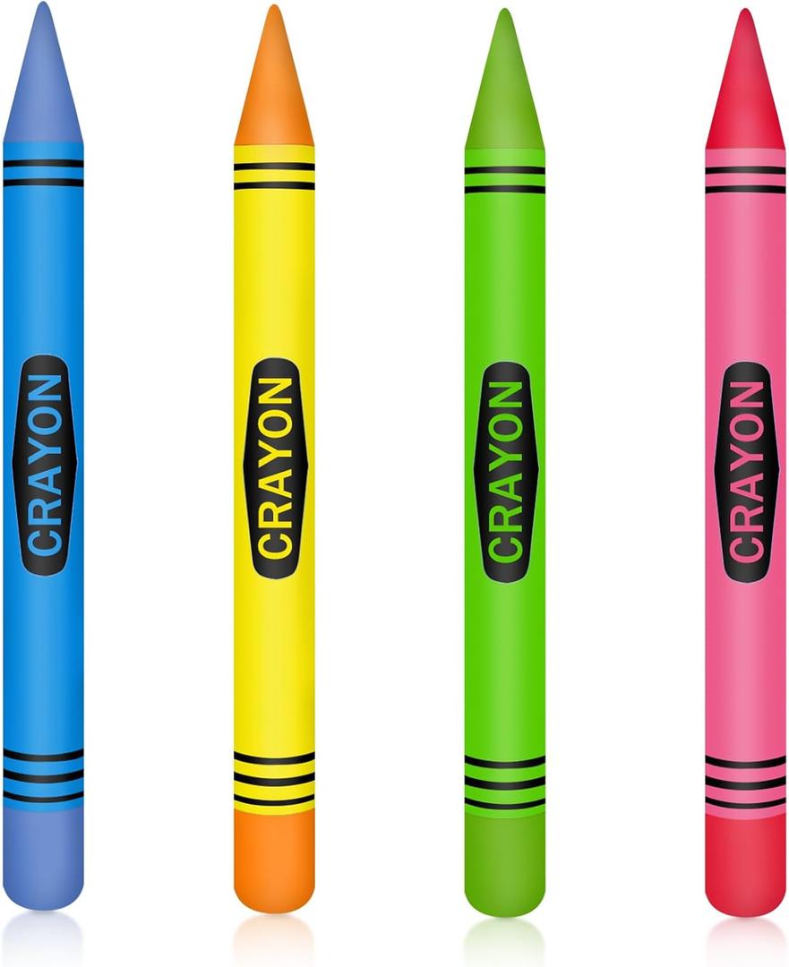 Giant Inflatable Crayons Balloon - Back To School Balloons Decorations - Party Supplies and Gifts - (4Crayons)