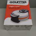 Gourmia Belgian Waffle Maker – Compact Design with Upright Storage, Adjustable Browning, and EasyClean Nonstick Ceramic Plates, Stainless Steel