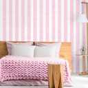 Affrolling Striped Peel and Stick Wallpaper Watercolor Stripe Self Adhesive Wallpaper Decal for Bedroom Cabinet Drawer Furniture Wall Decor, 15.75'' x 118.11''(Pink)