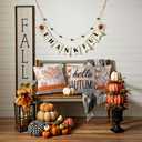 YUJUN 4 Pack Fall Pillow Covers Decoration,18x18in Buffalo Plaid Farmhouse Pumpkin Maple Leaves Thanksgiving Fall Throw Pillows Cushion Case Couch Decor for Autumn Home Outdoor Decorations (White)