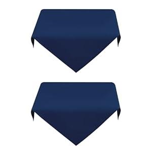 2 Pack Small Square Table Cloth 24X24 Inch Blue Washable Fabric Tablecloth Polyester Solid Table Cover for Night Stand End Table Side Table Outdoor Indoor