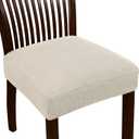 Turquoize Stretch Dining Chair Covers Seat Covers for Dining Room Chair Covers Set of 6Removable Washable Kitchen Chair Seat Cushion Slipcovers Protector, Natural