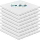 Frienda 8 Pack 1" x 18" x 18" Upholstery High Density Craft Foam