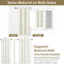 OVZME Ivory Curtains for Bedroom 72 Inches Long 2 Panels Set, Solid Thermal Insulated Light Filtering Window Curtains for Living Room, Dual Rod Pocket Soft Window Drapes, 2x40Wx72L Inches