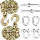 5th Wheel Trailer Safety Towing Chain kit Ultimate Connection Safety Chains Fit for Universal Ultimate Fifth Wheel Connection(Rail or Gooseneck Version)