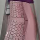 Ergonomic Wireless Keyboard Mouse, Mechanical Gaming Set with Wrist Rest & OTG & Brush Ideal for Windows PC, Home, Office and College Pink