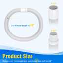 Universal Pool Vacuum Hose 48" Long Fit for Hayward Navigator | 2 Pcs Swimming Pool Cleaner Suction Hose for Baracuda G3/G4, Kreepy Krauly, Pool Vac Ultra Most Automatic Pool Vacuum Cleaner