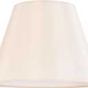 GO&SO Small Beige Lamp Shade for Table Lamps-Bell Bedside Lampshade-6"x13"x9.8" Spider Natural Linen Lampshades Replacement -Traditional Empire Shade Style with Elegant- Assembly Required