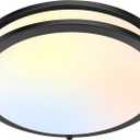 LED Ceiling Light Fixture Black, 36W 4400Lm Flush Mount Ceiling Lamps, Dimmable 5CCT 2700K/3000K/4000K/5000K/6500K, 13 Inch Super Bright Modern Bedroom Ceiling Lights for Kitchen Hallway, 1 Pack