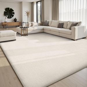 Sour Lemon Area Rugs 9x12 for Living Room Bedroom, Large Carpet White Rug