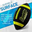Franklin Sports Youth + Adult Footballs - Extra Grip 1000 Official Size, Junior + Pee Wee Kids - 1 + 12 Packs (Black/Optic)