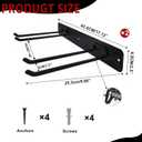 2Pack Folding Chair Storage Rack, Chair Hangers for Garage Wall, Garage Tool Organizer Wall Mount, Heavy Duty Garden Tool Holder for Hanging Shovel Rake Broom Ladder