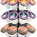 4-Tier K-Cup Holder Compatible with 36 K-Cups, Coffee Pod Carousel, Coffee Pod Storage Stand Detachable Organizer for Countertop, Spins 360-Degrees