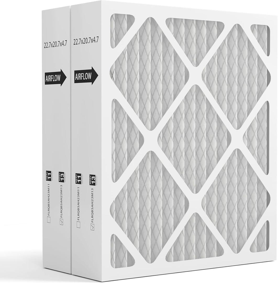 FLRQB5AH23M11 22.7x20.7x4.7 Air Filter Merv 13, Compatible with trane and envirowise Air Filter, for HVAC Systems and Home Air Conditioning, 2Pack