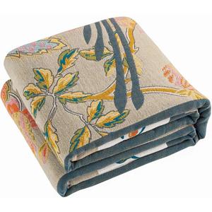 XIBLC Boho Blanket, 100% Cotton Farmhouse Decorative Throw Blanket, 60"x80" Reversible Bohemian Throw Blanket, Brown All Season Muslin Breathable Woven Blankets Quilt (Queling)