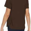THE GYM PEOPLE Women's Short Sleeve Workout Shirts Breathable Yoga T-Shirts with Side Slits Athletic Tee Tops, Small