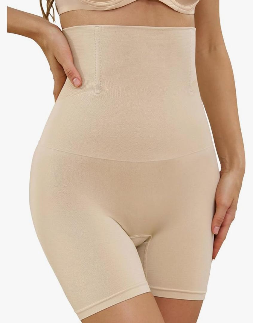 ATOG Tummy Control Shapewear Shorts High Waisted Body Shaper Seamless Shorts Butt Lifting Thigh Slimmer(Beige, XL)