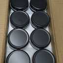 Foraineam 40 Pack 2 Ounce Round Tins Screw Lid Containers with Clear Window Matte Black Metal Empty Tin Cans Aluminum Travel Storage Jars for Kitchen, Office, Candles, Candies, Gifts, Arts & Crafts