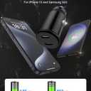 iPhone 16 15 Car Charger[Apple MFi Certified],40W Dual USB C Car Charge Adapter Fast Charging for iPhone16 15 Pro/16 15 Pro Max Plus,6FT USB C to USB C Cable for iPad Pro,Galaxy S24/S23-Black+White