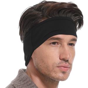 Braylin Ear Warmer Headbands, Winter Ear Muffs Headband for Men Women Kids, Ear Cover Headband in Cold Weather Running Skiing (01.Black)