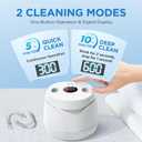 Dental Ultrasonic Retainer Cleaner Machine: 45kHz Dental Cleaning Pod with Digital Timer & 200ML, Cleaning for Dentures, Mouth Guards, Aligners, Night Guards, Braces, Toothbrush Heads & Jewelry, White
