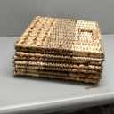 11 Inch Cube Storage Bins, Wicker Storage Baskets for Cube Shelf, Natural Foldable Square Baskets for Storage, Large Woven Storage Bin with Handle, Baskets for Pantry, Living Room Set of 4 (10.5x10.5x10.5)