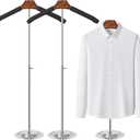 Eunika 2 Pack Adjustable T Shirt Display Flexible Shoulder Stand, 1631 Inch Portable Metal Shirt Rack Display Stand Garment Coat Holder for Clothing Garment Coat Retail Vendor, Cloakroom