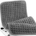 Heating Pad for Back Pain & Period Cramps Relief, 9 Heat Settings Electric Heating Pad for Neck & Shoulder, Auto Shut Off, Soft Machine Wash Fabric, Gifts for Mom, Women, 12''x24'', Gray