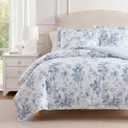 Martha Stewart - Queen Comforter Set with Shams, Cotton Sateen