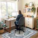 Office Chair Mat for Hardwood Floor & Tile Floor,48"X 60" Heavy Duty Desk Chair Mat for Hard Floors, Under Desk Rug for Rolling Computer Chair,Anti Slip,Low Pile Carpet Floor Protector-Square