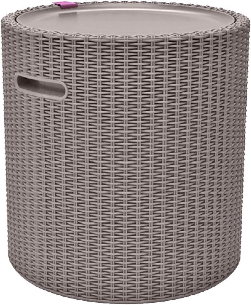 Keter Cool Side Table Cooler 3 in 1 Outdoor Patio Table and Ice Chest Storage, Ideal Hot Tub Table, Decor and Outdoor Patio Bar, Portable Bar, Cappuccino (Taupe)