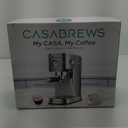 CASABREWS CM5418 Espresso Machine 20 Bar, Compact Espresso Maker with Steam Milk Frother, Stainless Steel Coffee Machine with 34oz Removable Water Tank for Cappuccino, Latte, Silver