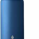 Manna Push Stainless Steel Bottle with Push-open Locking Lid and Sipping Spout - 32 Oz - Sapphire Powder Coat, Colour Name: Sapphire