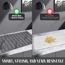 2 PCS Extra Large Stone Dish Drying Mat for Kitchen Counter, 28"16" Marble Dish Drying Mat with 8"x 4" Coasters, Non - Slip Collapsible Absorbent Stone Dish Drying Mat for Multi - Purpose