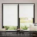 AOSKY Blackout Roller Shades Cordless Blinds for Windows, Free-Stop Shades with Valance, Thermal Insulated Fabric, UV Protection, Natural Woven Blinds for Home (18" W x 72" H, Linen Beige