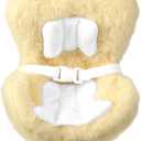 6 x Car Seat for Dolls, Cute Car Seat with Clip Box and Safety Belt Soft Furry Cushions Ideal Decorative Accessories for Air Vent Clip and Desktop Stand(Apricot)