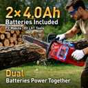 16-Inch 40V Brushless Chainsaw, Fits Makita 18V LXT Batteries