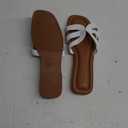 Womens Flat Sandals Dressy Sandals Comfort Slide Black Brown White Sandals Size 5-10 (8)
