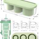 White Elephant Gifts Christmas Stocking Stuffers, Ice Cube Tray for Stanley Tumbler 20-40oz, Silicone Ice Molds for Freezer, Ice Maker for Whiskey, Coffee, BPA-free, Gift for Men(Green)