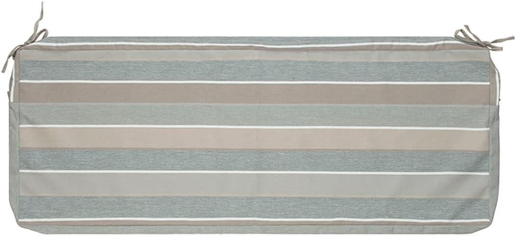 FUNHOME Outdoor Bench Cushion Cover 45 x18 x 3 inch,Slipcover Replacement for Patio Graden Furniture Seat Cushions,Water Resistant Porch Swing Cushion Cover Only,No Insert(Gray Stripe)