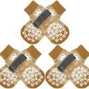 EXPAWLORER 6PCS Anti-Slip Dog Socks to Prevent Licking Paws,Dog Shoes for Hot Pavement,Best Paw Protector Traction Control on Hardwood Floor,Dog Booties for Puppy Small Medium Large Senior Dogs (Beige) XXL 6 Count