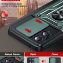 LeYi for Moto G-Stylus-2025 Case: Motorola G Stylus 2025 Case with Screen Protector, Military-Grade Protection, Rotatable Ring Kickstand, Green