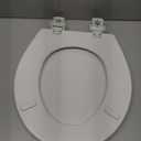 Round Toilet Seat with Slow Close Standard Toilet Seat,Quiet Toilet Cover Seat Toilet Lid Durable Refused to Loosen Easy to Install & Clean,White (Round 16.5")