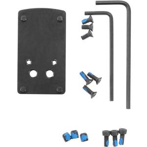 DPP Titanium Rear Sight Dovetail Mount/Mounting Plate/Adapter Compatible with Glock Vortex Venom & Viper, Burris Fastfire, Docter (PVD Black Finish)