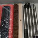 2-in-1 Leaf Roof Brush and Snow Rake, Roof Cleaning Brush & Leaf Removal Tool, Adjustable 5-20ft Cleaning Brush Tool for Cleaning Shingles, Solar Panels, Car Tops with No-Scratch Head