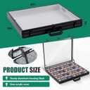 Trade Show Display Case Table Top Portable Aluminum Sports Card Display Case Frame with Clear Acrylic Showcase with Locks for Jewelry Craft Collector Shows